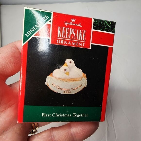 Hallmark vintage Keepsake ornaments 1990s miniature First Christmas Together - Picture 1 of 2